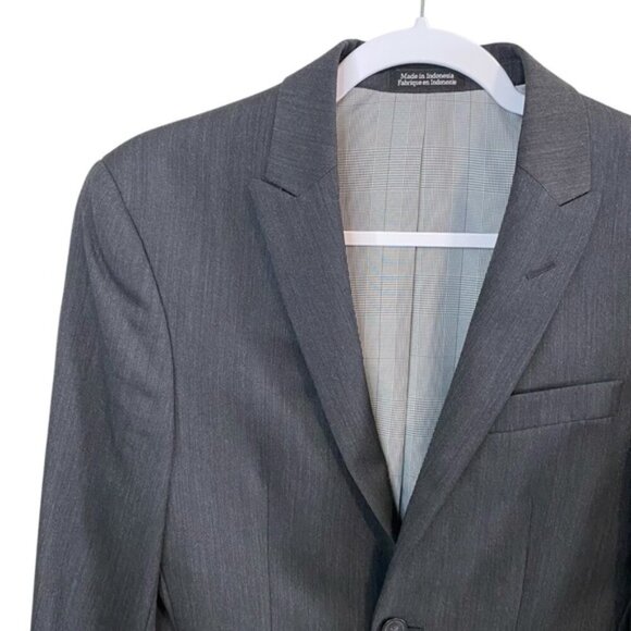 EGARA Slim Fit Charcoal Gray Dress Coat - 34 Short - Picture 3 of 10